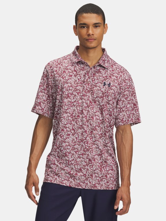 Футболка Under Armour Playoff 3.0 Printed Polo Man Pink
