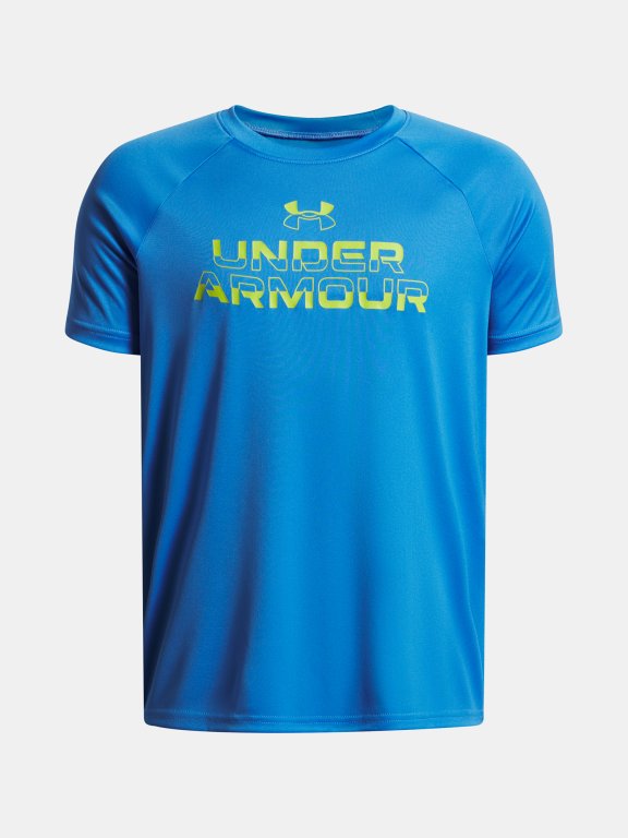 Футболка Under Armour Tech Split Wordmark SS Jr Blue
