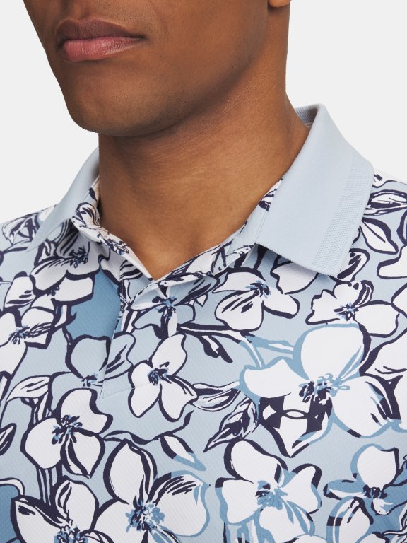 Футболка Under Armour Drive Chill Printed Polo Man Blue