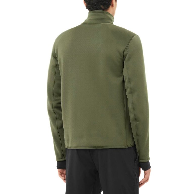 Кофта Salomon Outline Warm Fleece FZ M - зелена