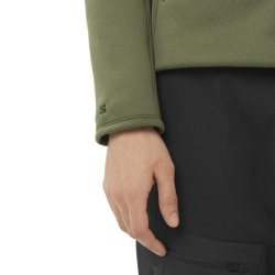 Кофта Salomon Outline Warm Fleece FZ M - зелена