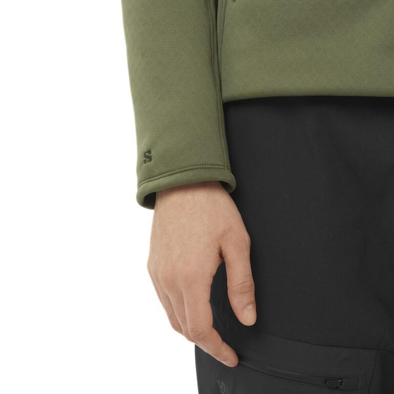 Кофта Salomon Outline Warm Fleece FZ M - зелена