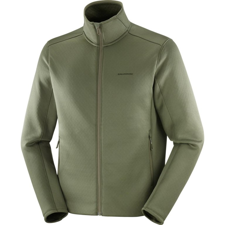 Кофта Salomon Outline Warm Fleece FZ M - зелена