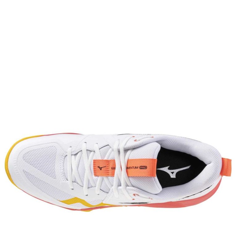 Кросівки Mizuno Wave Momentum Pro - біло/помаранчеві