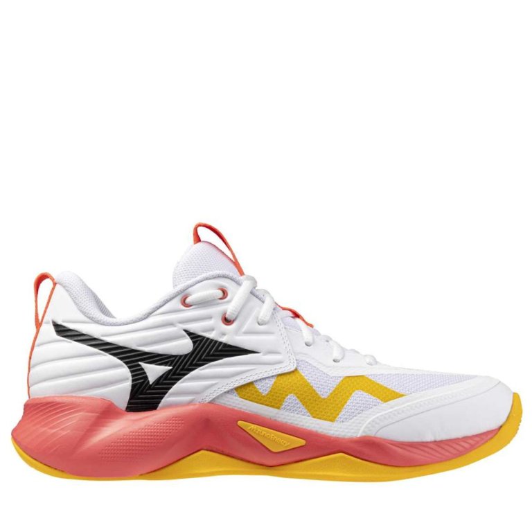 Кросівки Mizuno Wave Momentum Pro - біло/помаранчеві