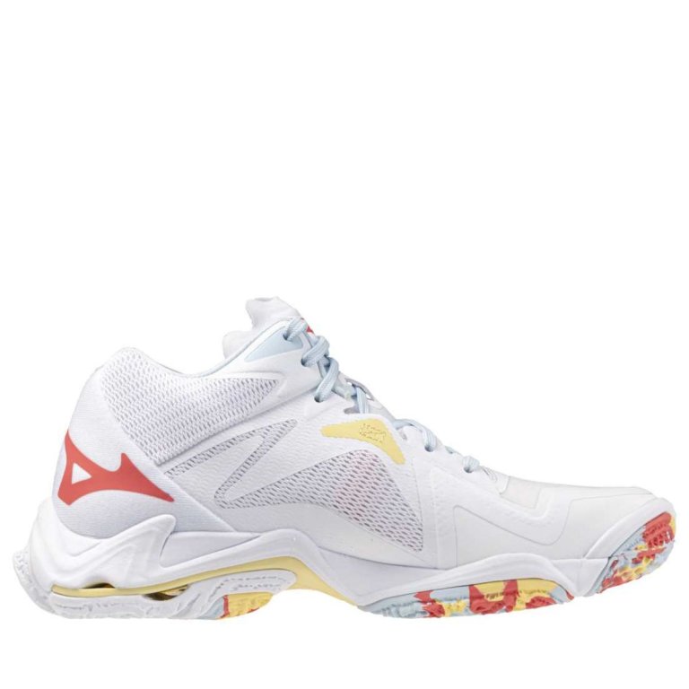 Кросівки Mizuno Wave Lightning Z8 Mid W - біло/помаранчево/жовті