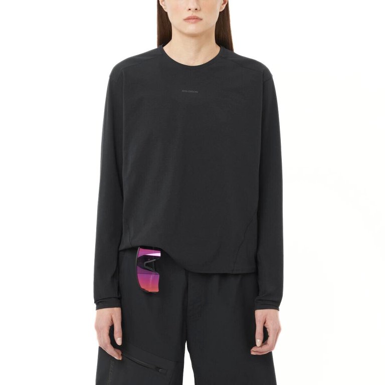 Кофта Salomon Trackline LS Tee W - чорна
