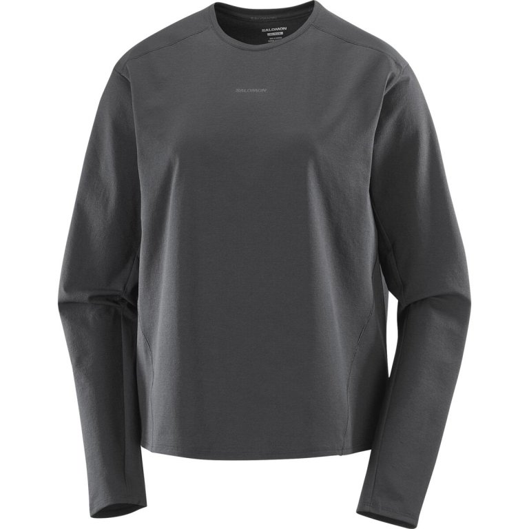 Кофта Salomon Trackline LS Tee W - чорна