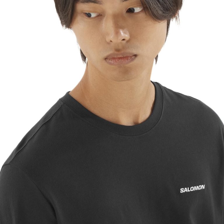 Футболка Salomon Chest Logo LS Tee M - чорна