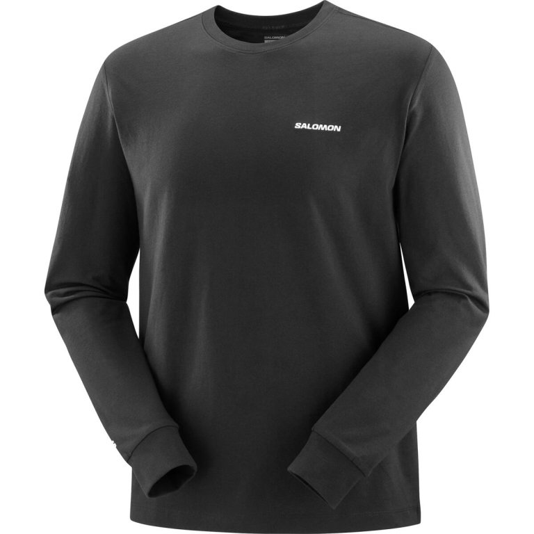 Футболка Salomon Chest Logo LS Tee M - чорна