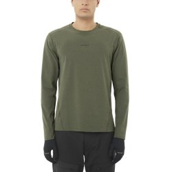 Кофта Salomon Trackline LS Tee M - зелена