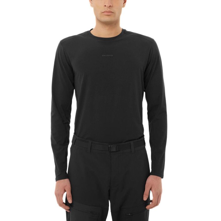 Кофта Salomon Trackline LS Tee M - чорна