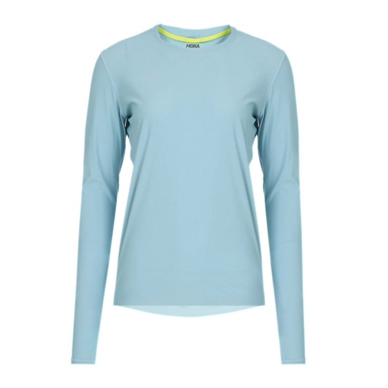 Футболка Hoka Airolite Long Sleeve 2.0 W - синя