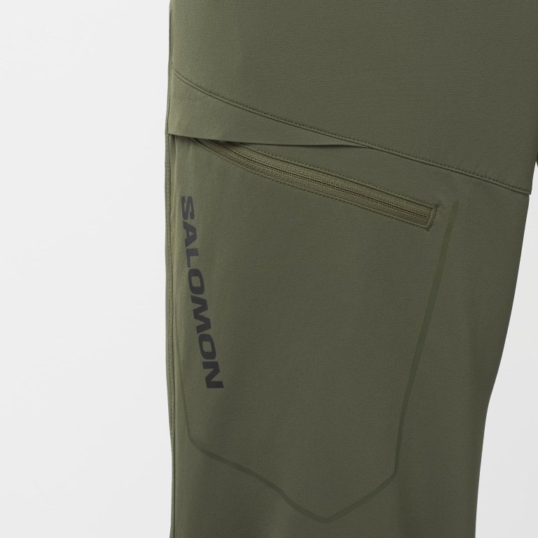 Теплі штани Salomon Wayfarer M - зелені (стандартна довжина)
