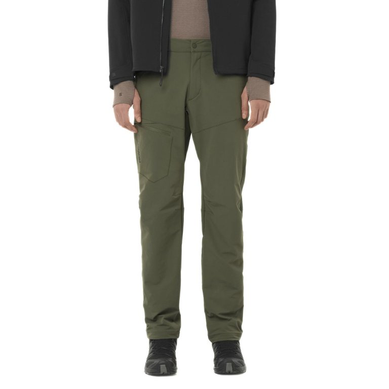 Теплі штани Salomon Wayfarer M - зелені (стандартна довжина)