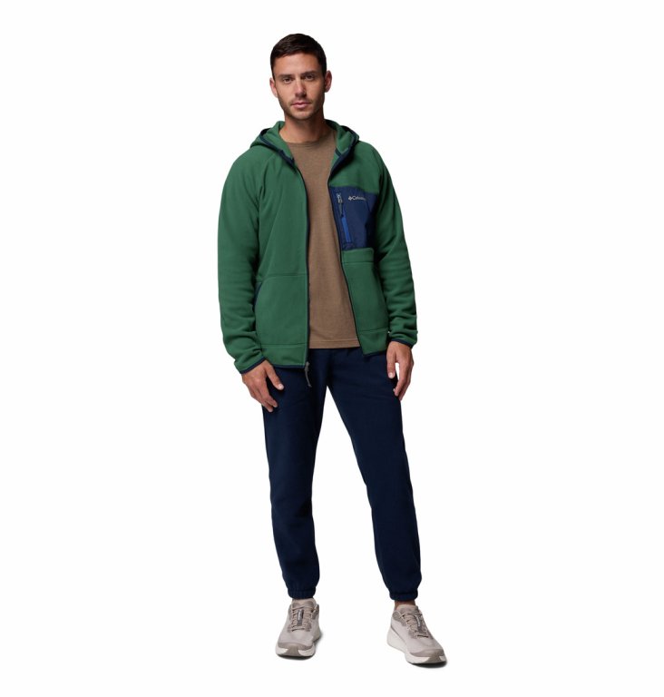 Кофта Columbia Fast Trek™ Overlay Hooded Full Zip M - зелено/синя