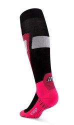 Шкарпетки CEP Merino 3.0 W - чорно/рожеві