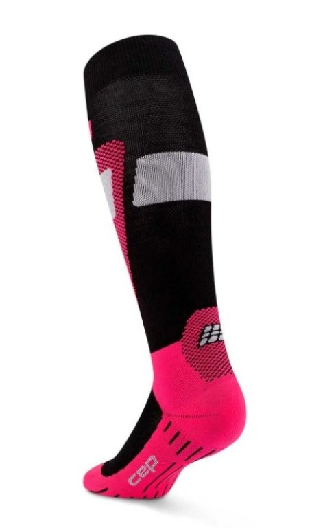 Шкарпетки CEP Merino 3.0 W - чорно/рожеві