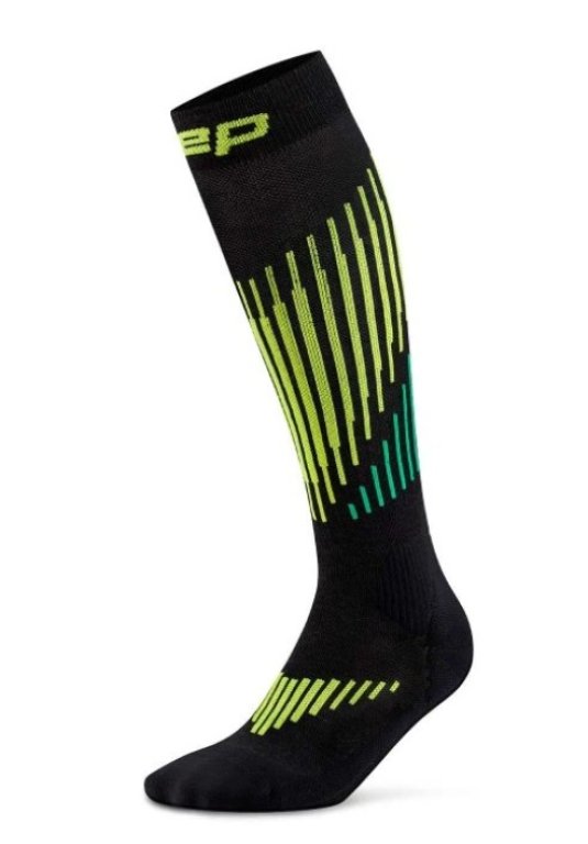 Шкарпетки CEP Merino 3.0 M - чорно/зелені
