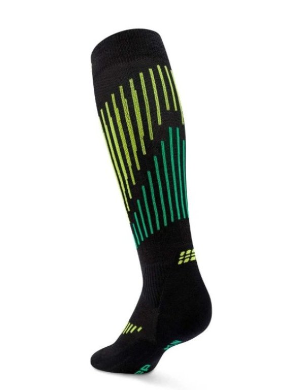 Шкарпетки CEP Merino 3.0 M - чорно/зелені