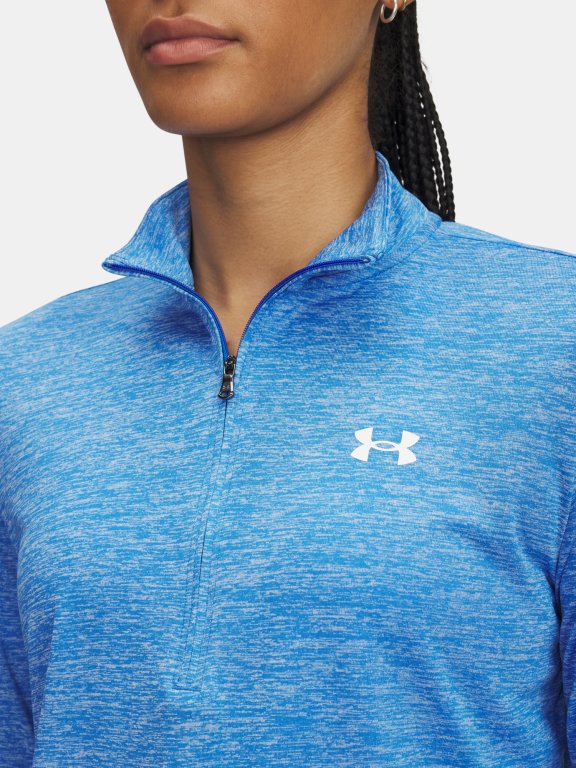 Triko Under Armour Tech 1/2 Zip- Twist Wmn Blue