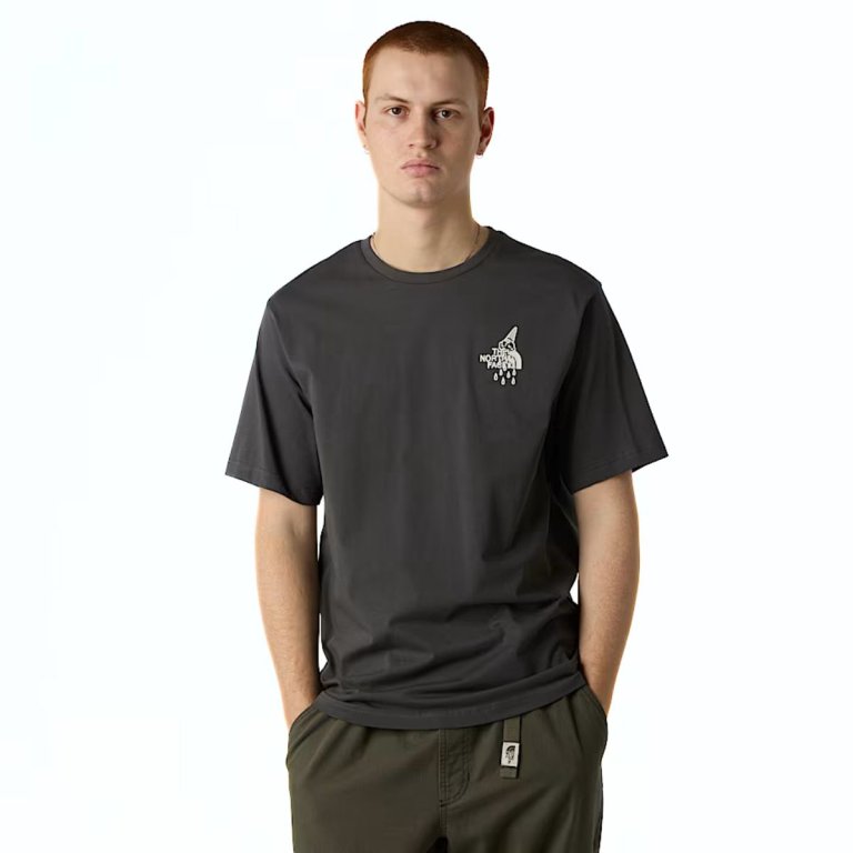 Tričko The North Face U Powder Day Relaxed S/S Tee M - šedá