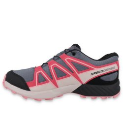 Кросівки Salomon Speedcross WP J - сіро/рожеві