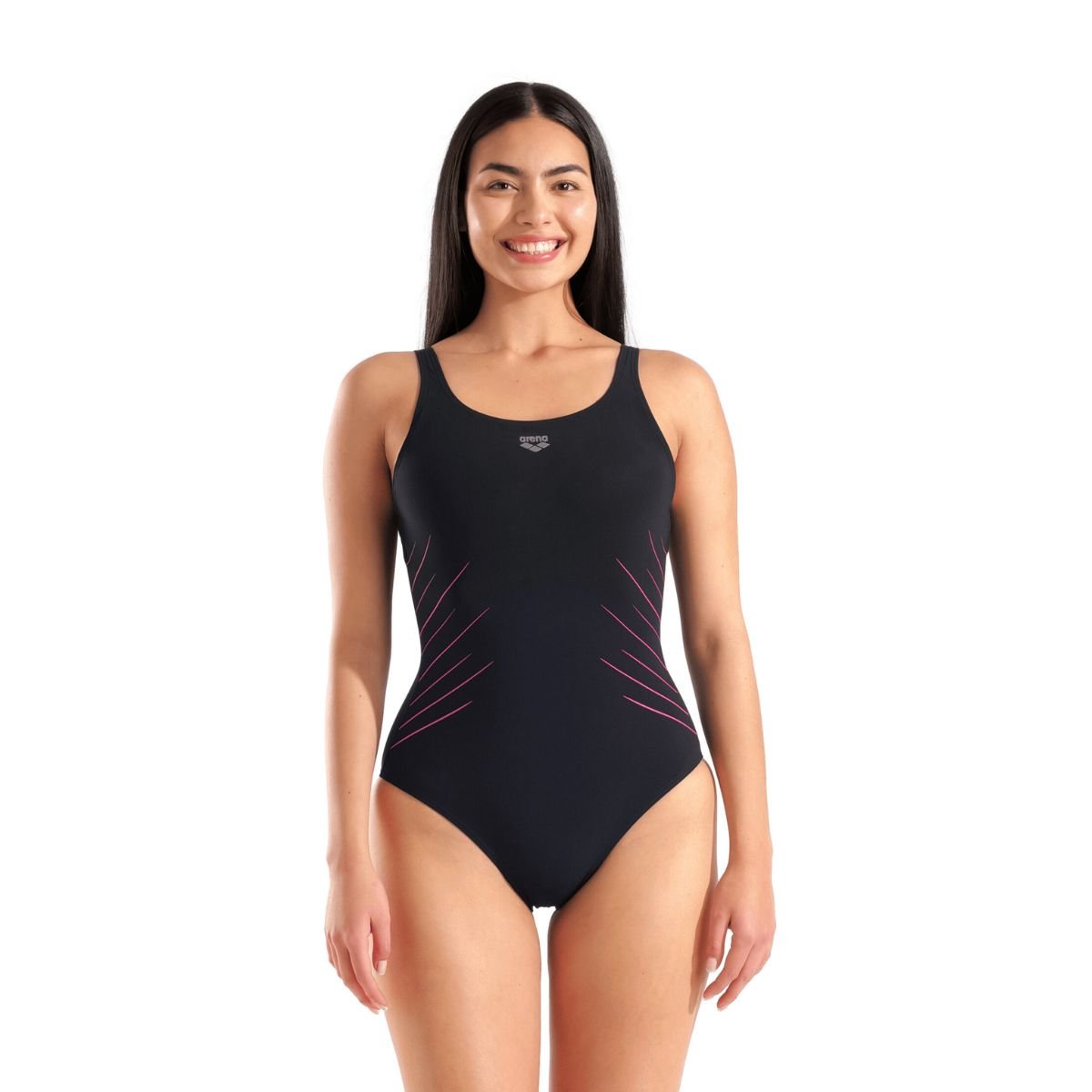 Arena Giorgia Squared Back Swimsuit Black | Swiminn
