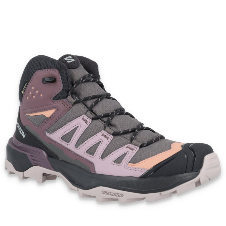 Взуття Salomon X Ultra 360 Mid GTX W - сіре / фіолетове / чорне
