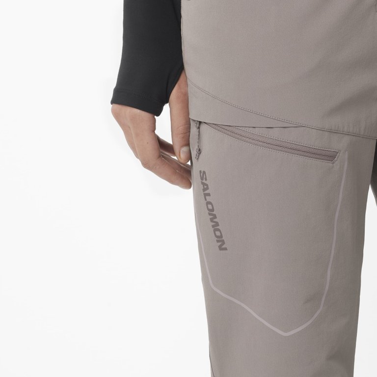 Штани Salomon Wayfarer Warm Pants W - коричневі (стандартна довжина)