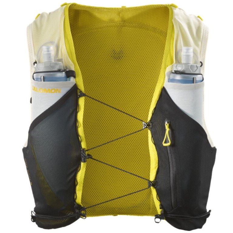 Біговий жилет Salomon Adv Skin 5 Набір з флягами - біло/жовтий