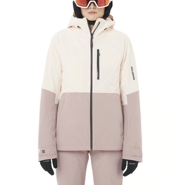 Куртка Salomon Highland Jacket W - бежево/рожева