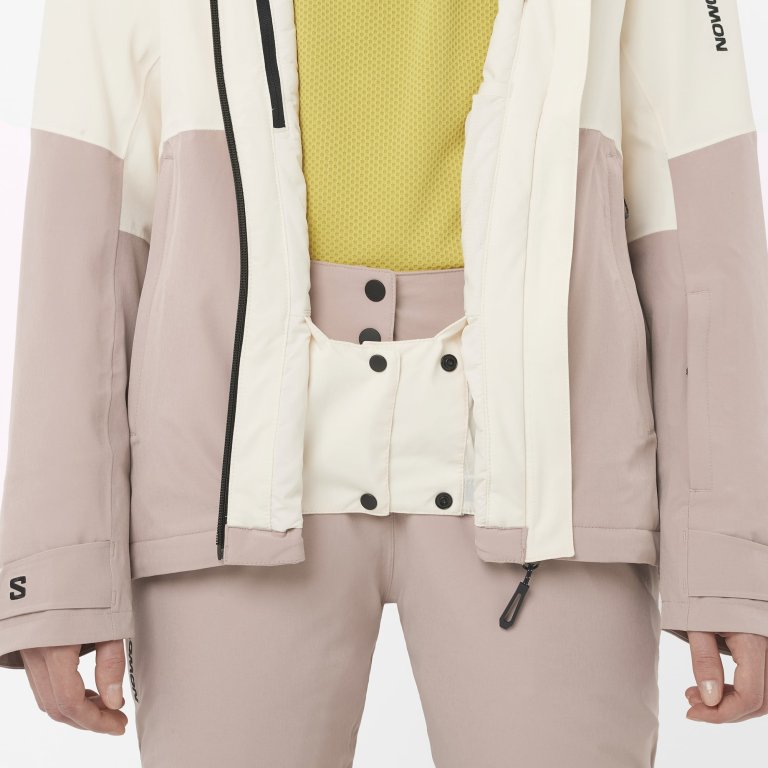 Куртка Salomon Highland Jacket W - бежево/рожева