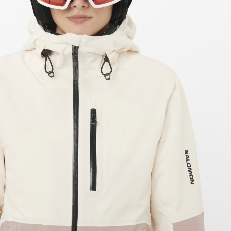 Куртка Salomon Highland Jacket W - бежево/рожева