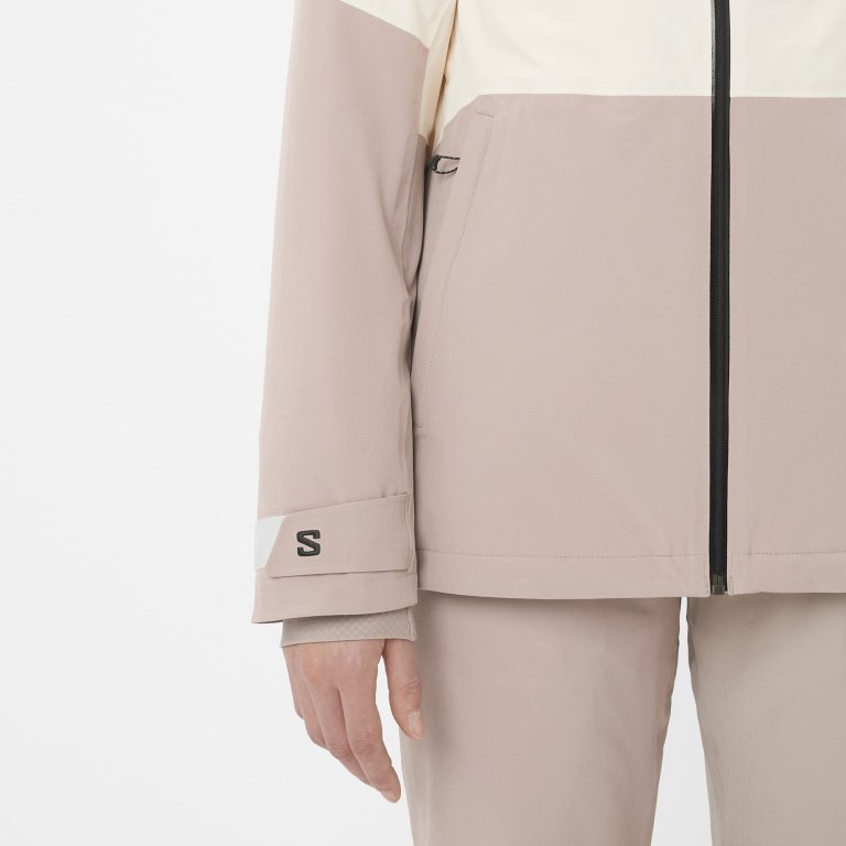 Куртка Salomon Highland Jacket W - бежево/рожева