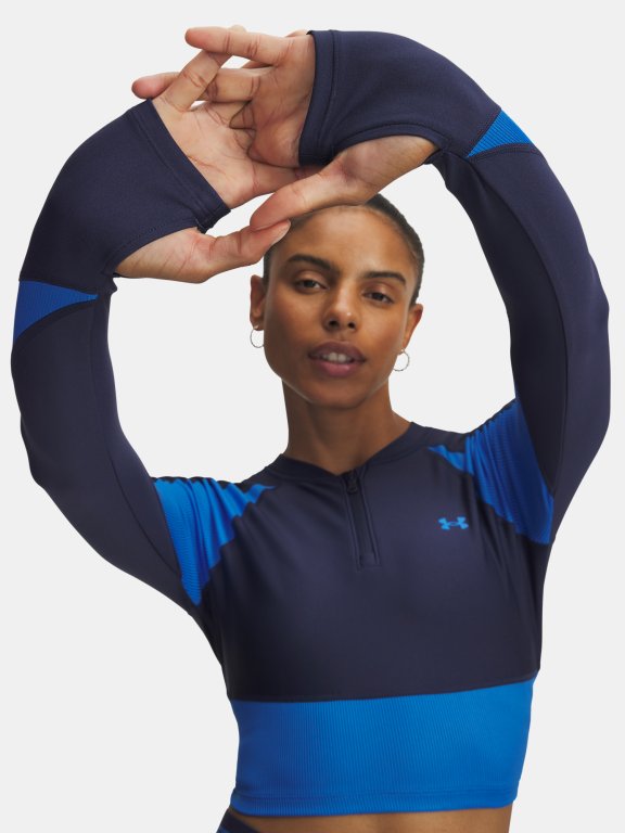 Футболка Under Armour HG Rib 1/4 Zip Wmn Blue