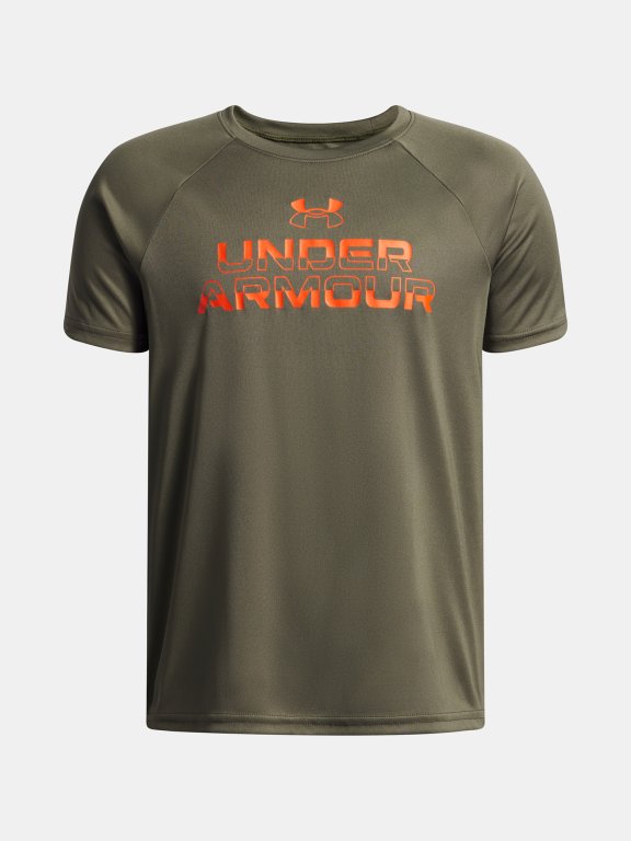 Футболка Under Armour Tech Split Wordmark SS Jr Green