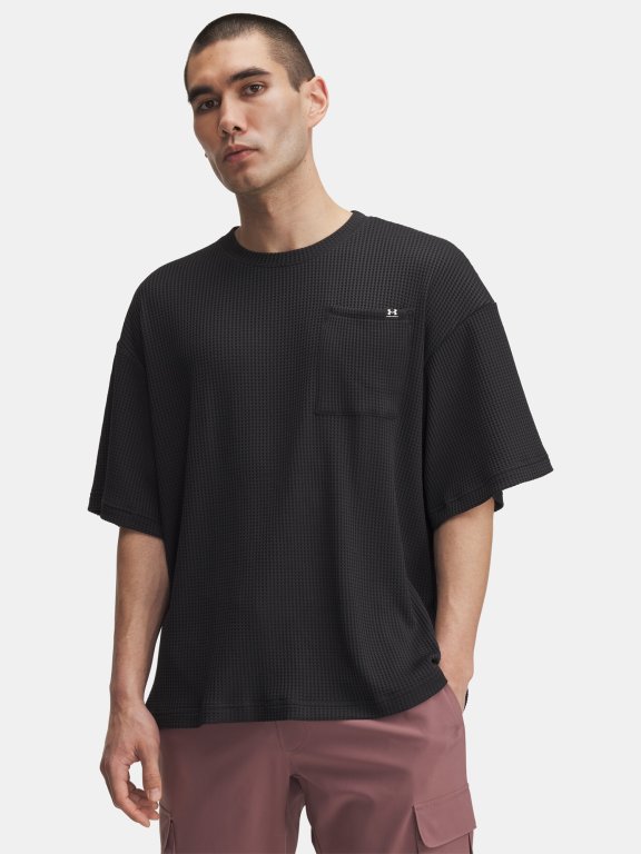 Футболка Under Armour Rival Waffle Crew Man чорна