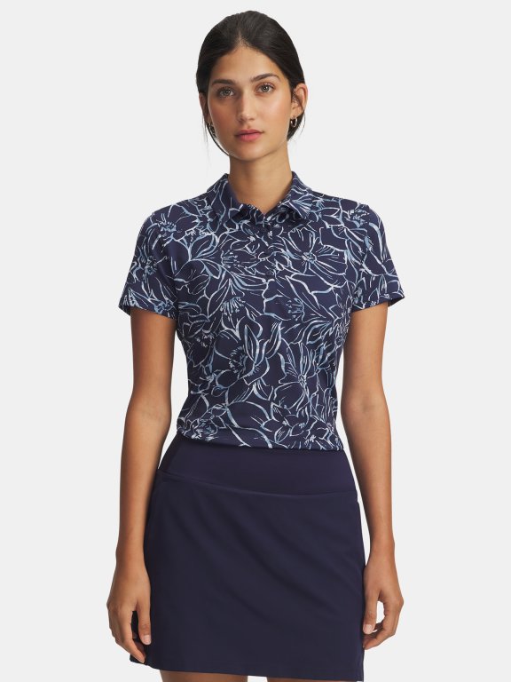 Футболка Under Armour Playoff 3.0 Printed Polo Wmn Blue