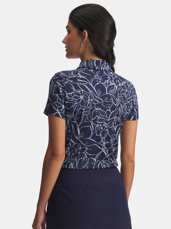 Футболка Under Armour Playoff 3.0 Printed Polo Wmn Blue