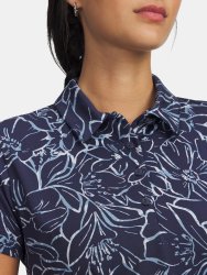 Футболка Under Armour Playoff 3.0 Printed Polo Wmn Blue
