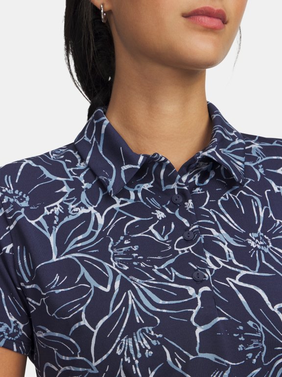 Футболка Under Armour Playoff 3.0 Printed Polo Wmn Blue