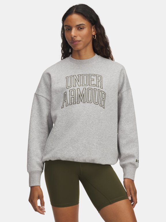 Mikina Under Armour Rival Flc OS Varsity Crew Wmn Grey