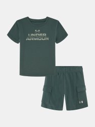 Костюм Under Armour Cargo Short Set Jr Green
