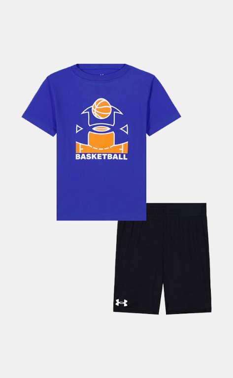 Баскетбольний комплект Under Armour SS Short Set Jr Blue