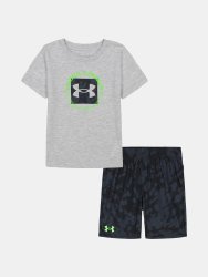 Костюм Under Armour Printed SS Short Set Jr Grey
