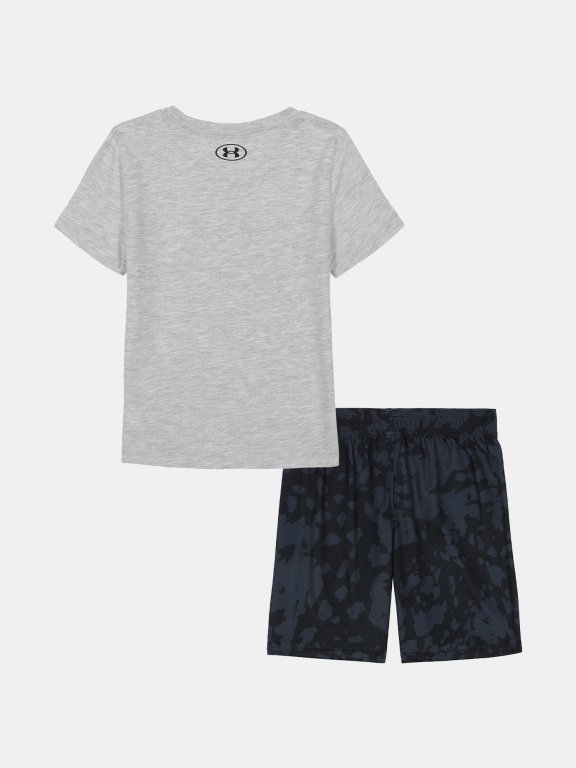 Костюм Under Armour Printed SS Short Set Jr Grey