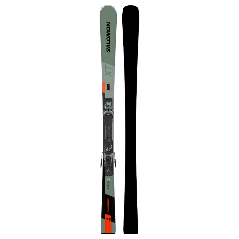 Lyže Salomon E S/MAX 8 XT + M11 GW L80 - zelená/černá/oranžová