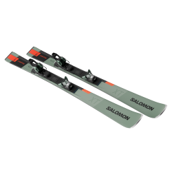 Lyže Salomon E S/MAX 8 XT + M11 GW L80 - zelená/černá/oranžová