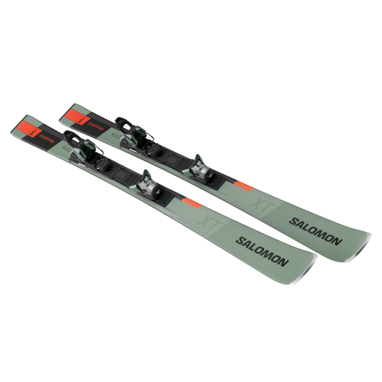 Lyže Salomon E S/MAX 8 XT + M11 GW L80 - zelená/černá/oranžová